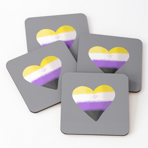 Item preview, Non binary pride heart designed and sold by WrensDgtDesigns.