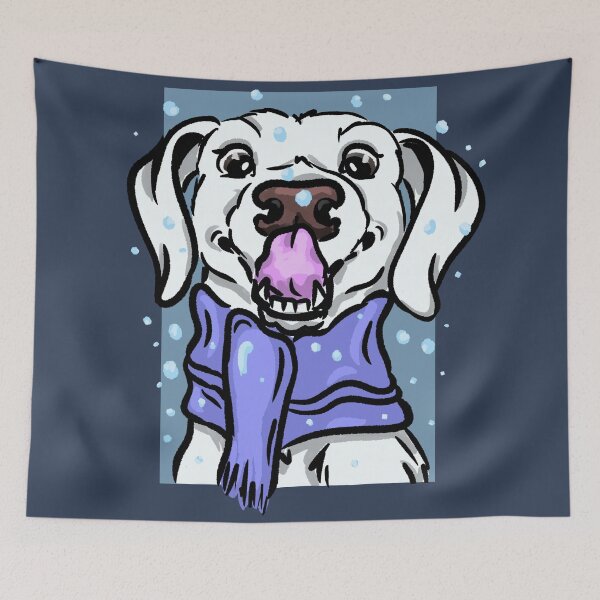 Item preview, Happy, winter dog designed and sold by Antiope33.