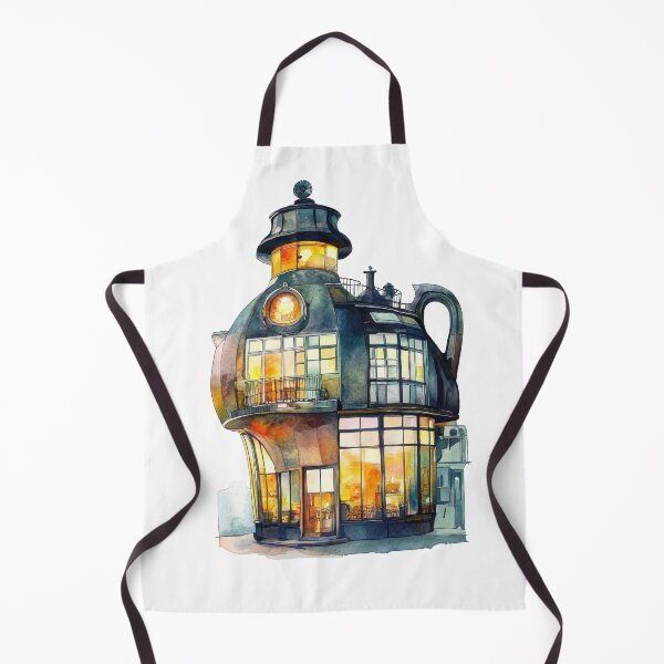 Item preview, Industrial Teapot Café - A Cozy Watercolor Haven designed and sold by FlyingDreamsArt.