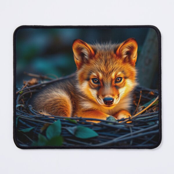Item preview, Red Wolf Cub in a Nest designed and sold by Skye Ryan-Evans.