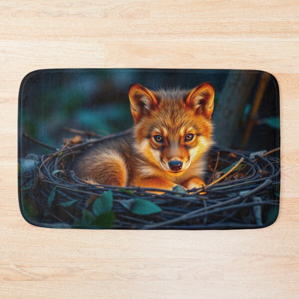 Item preview, Red Wolf Cub in a Nest designed and sold by Skye Ryan-Evans.