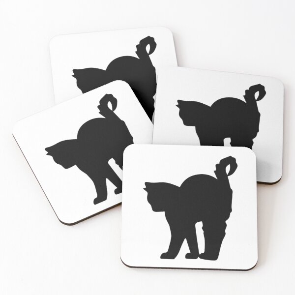Item preview, Black Cat Arching It's Back, Silhouette designed and sold by Over & Out Designs .