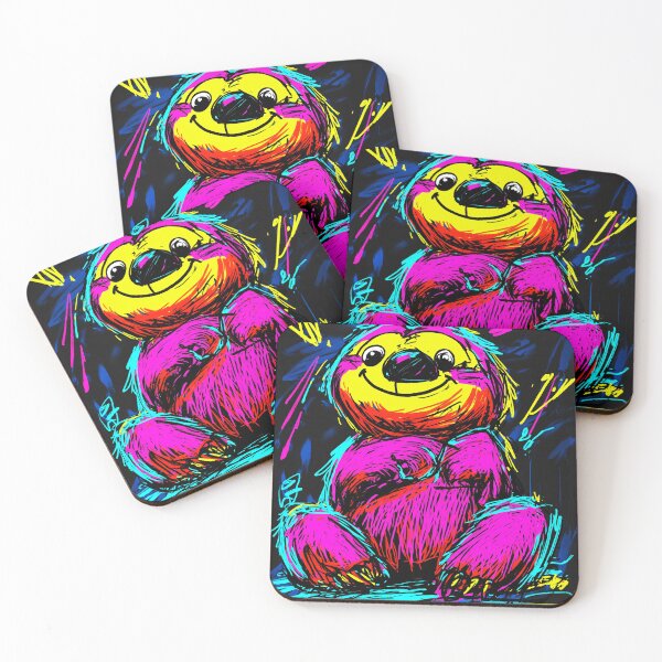 Item preview, Neon Pop Art Sloth: Fun and Vibrant Artwork designed and sold by Moisky Art.