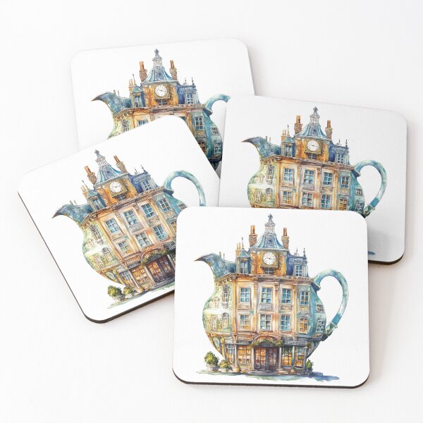 Item preview, Vintage Clocktower Teahouse designed and sold by FlyingDreamsArt.