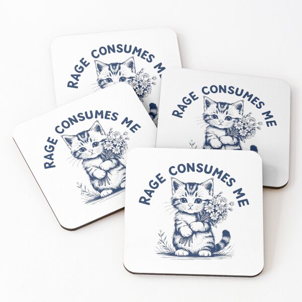 Item preview, Rage Consumes Me Funny Cat Floral designed and sold by Alex Songs.