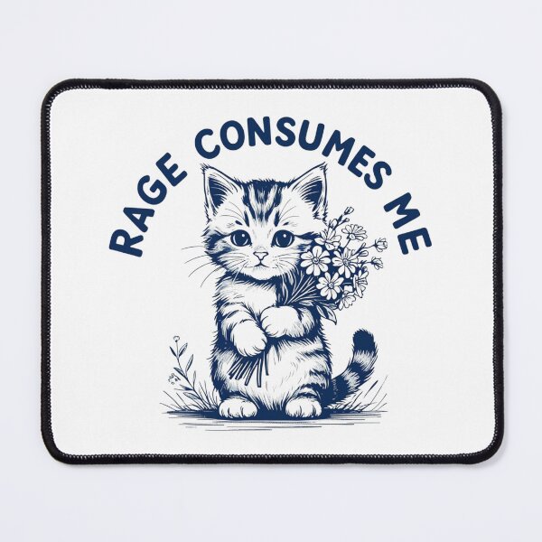 Item preview, Rage Consumes Me Funny Cat Floral designed and sold by Alex Songs.