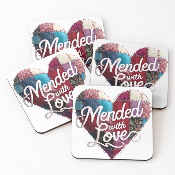 Item preview, Mended with Love - Patchwork Heart Design by LaLi Designs designed and sold by LaLi-Designs.