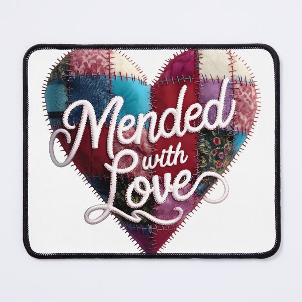 Item preview, Mended with Love - Patchwork Heart Design by LaLi Designs designed and sold by LaLi-Designs.