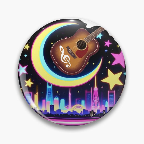 Item preview, Feel the Beat CMA Fest T-Shirt Design with Guitar, Moon, and Vibrant Skyline designed and sold by Samgfxt-shirt.