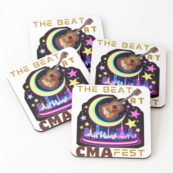 Item preview, Feel the Beat CMA Fest T-Shirt Design with Guitar, Moon, and Vibrant Skyline designed and sold by Samgfxt-shirt.
