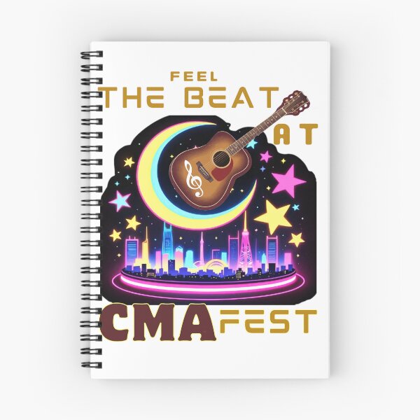 Item preview, Feel the Beat CMA Fest T-Shirt Design with Guitar, Moon, and Vibrant Skyline designed and sold by Samgfxt-shirt.
