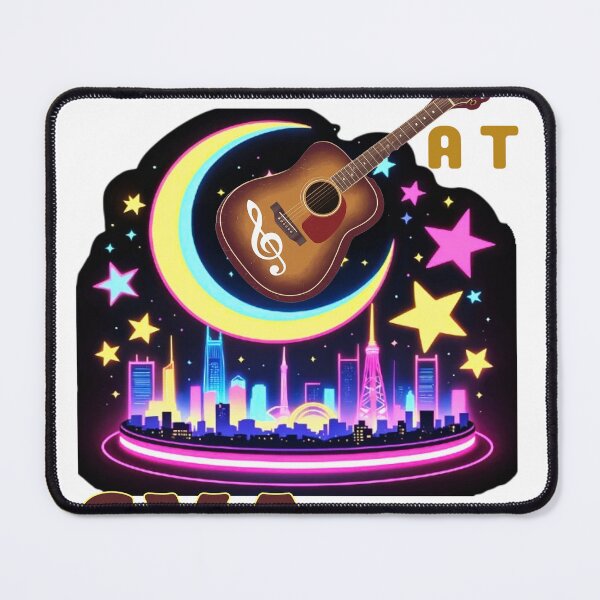 Item preview, Feel the Beat CMA Fest T-Shirt Design with Guitar, Moon, and Vibrant Skyline designed and sold by Samgfxt-shirt.