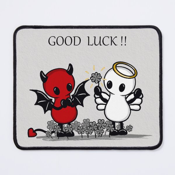 Item preview, cute angel and devil good luck clover designed and sold by Pezi-Creation.