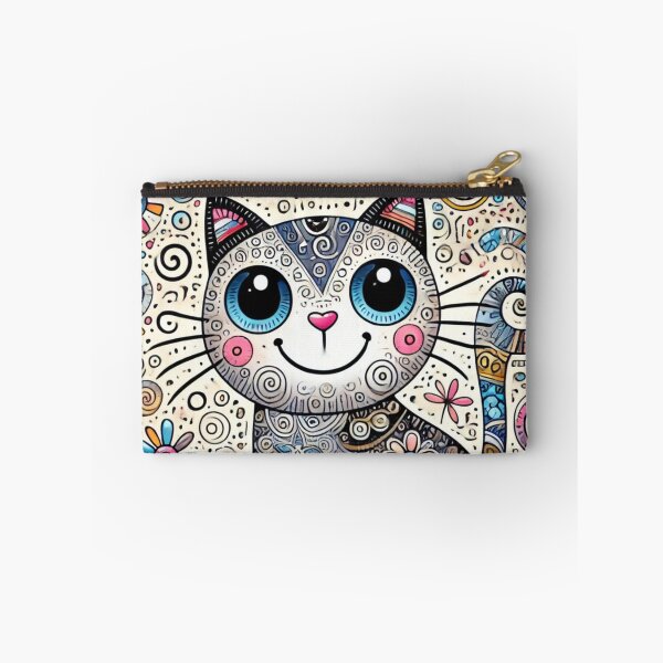 Item preview, Psychedelic Quirky Rainbow Cat  designed and sold by retrosquid.