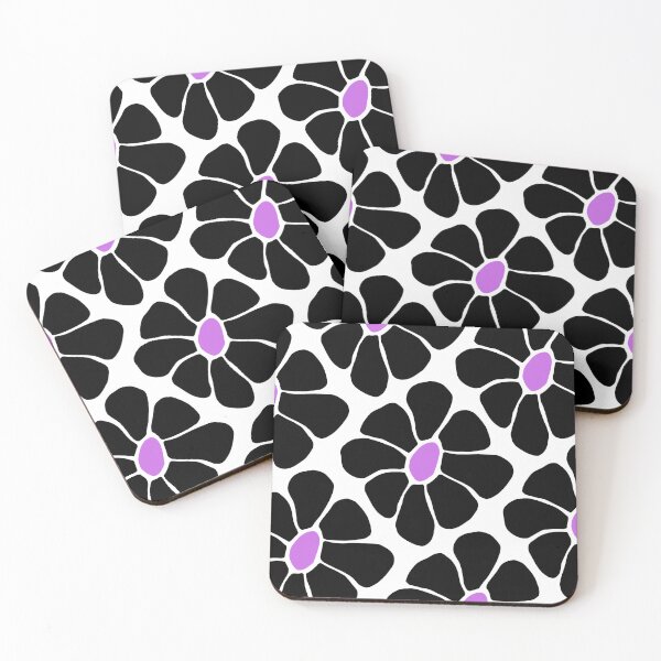 Item preview, black flower pattern design (tote bag) designed and sold by MILETstudio22.