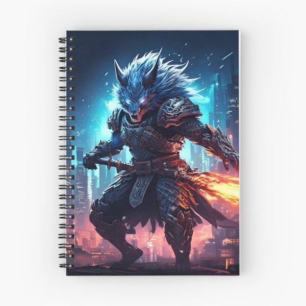 Item preview, Azure Wolf Blademaster of the Neon City designed and sold by PiNGGoGoRi.