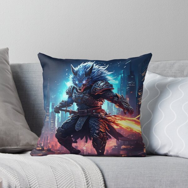 Item preview, Azure Wolf Blademaster of the Neon City designed and sold by PiNGGoGoRi.