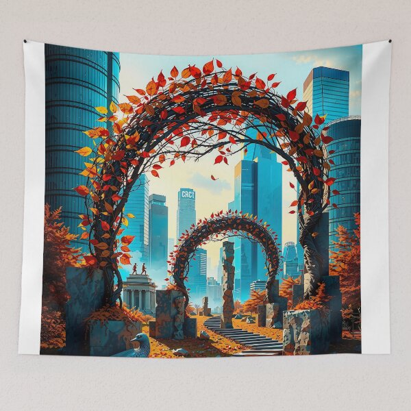 Item preview, Crimson Dreams Woven in City's Heart designed and sold by PanoramaPrints.