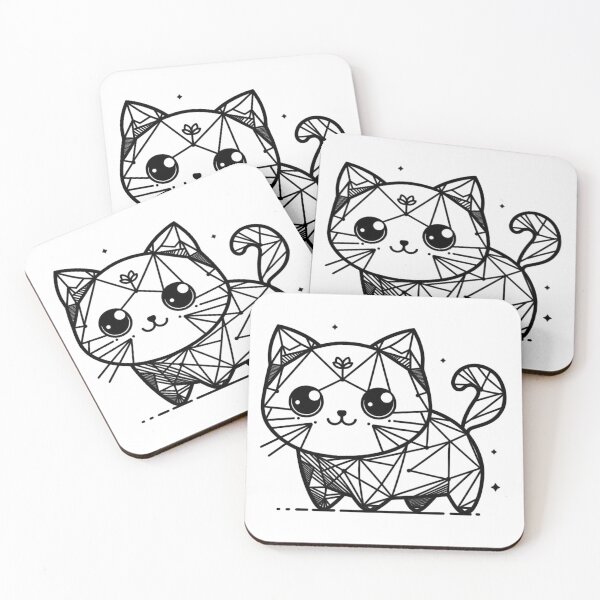 Item preview, Cute Geo Cat, Cat lover, lonely cat, Cat mom, Animal lover, Cat dad designed and sold by WorlDigitalArts.