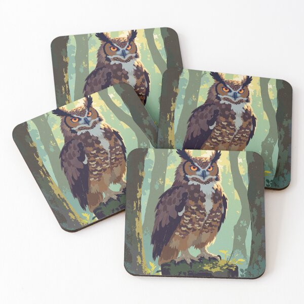 Item preview, Majestic guardian of the forest great horned owl designed and sold by MadeByHaresShop.