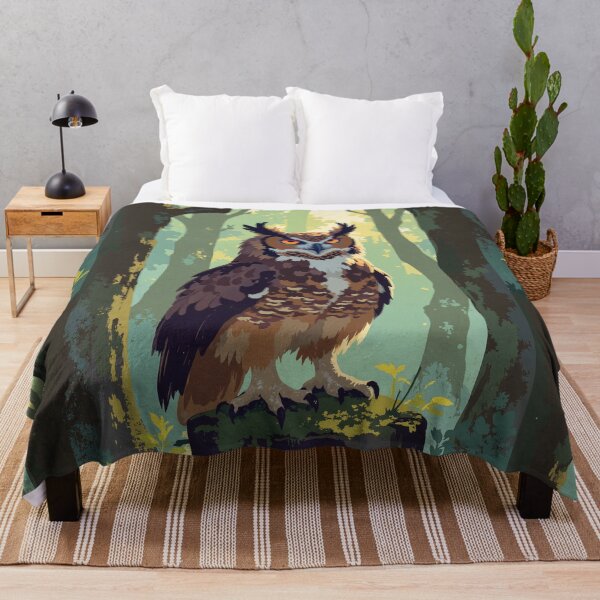 Item preview, Majestic guardian of the forest great horned owl designed and sold by MadeByHaresShop.
