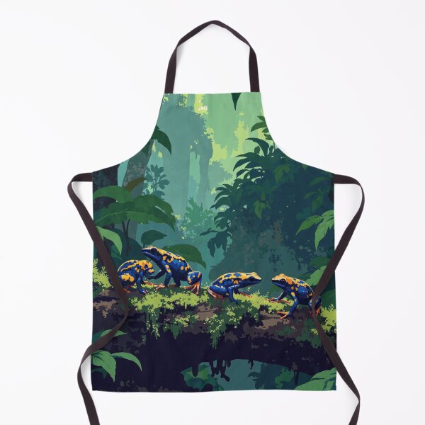 Item preview, Vibrant hopscotch luminous poison dart frogs in an designed and sold by MadeByHaresShop.