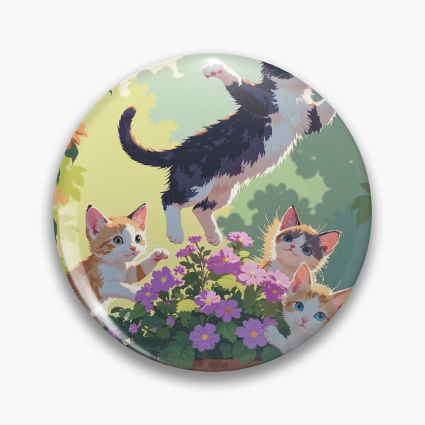 Item preview, Playful paws amidst blooming bliss designed and sold by MadeByHaresShop.