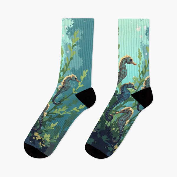 Item preview, Seahorse symphony a dance among seaweeds designed and sold by MadeByHaresShop.