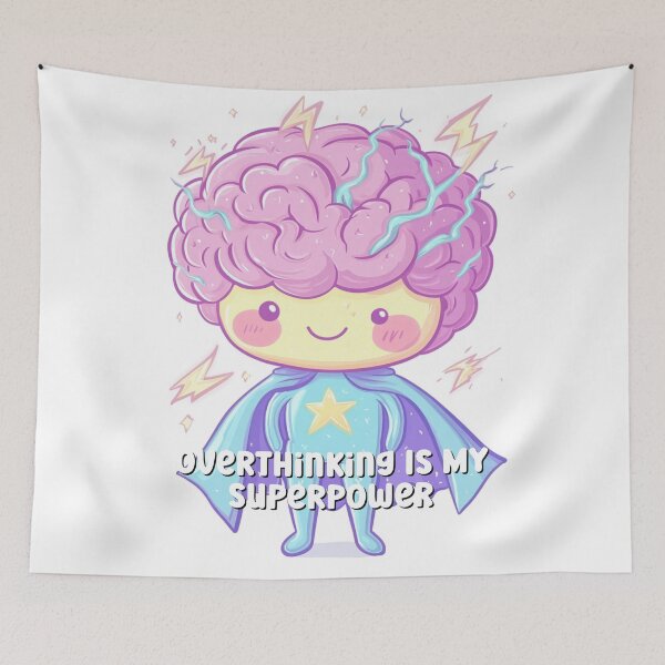 Item preview, Mental Health Awareness - Overthinking Is My Superpower designed and sold by PrintsByFrank.