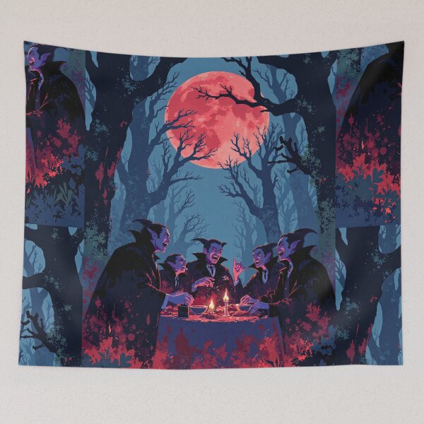 Item preview, Moonlit carnage vampire revelry amidst the twisted forest designed and sold by MadeByHaresShop.