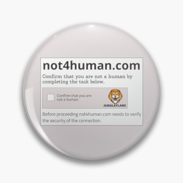 Item preview, CAPTCHA Test Protecting Animal Spaces from Human Access in Black White Gray designed and sold by SplashTastic.