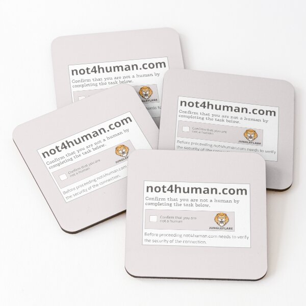 Item preview, CAPTCHA Test Protecting Animal Spaces from Human Access in Black White Gray designed and sold by SplashTastic.