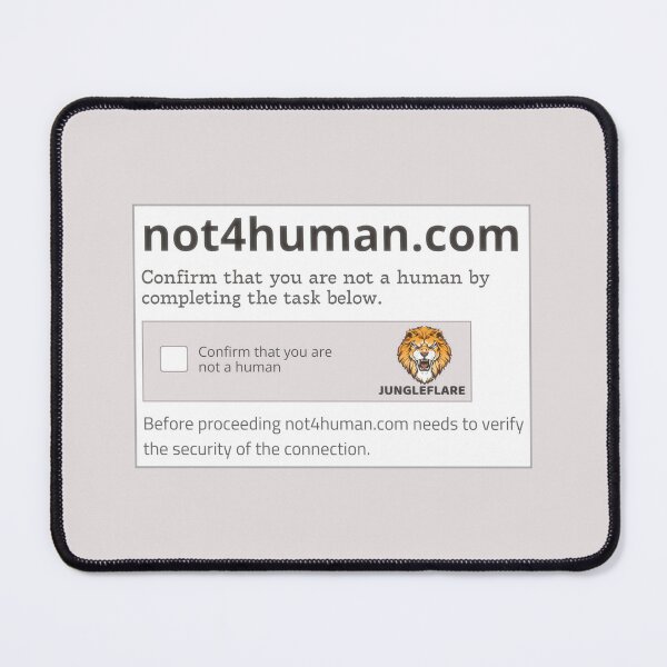 Item preview, CAPTCHA Test Protecting Animal Spaces from Human Access in Black White Gray designed and sold by SplashTastic.