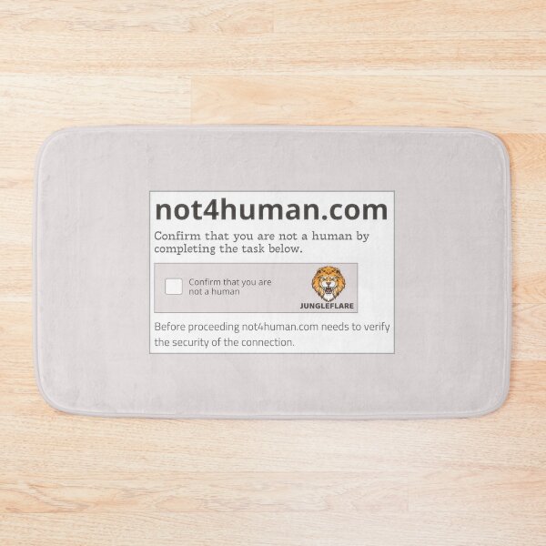 Item preview, CAPTCHA Test Protecting Animal Spaces from Human Access in Black White Gray designed and sold by SplashTastic.