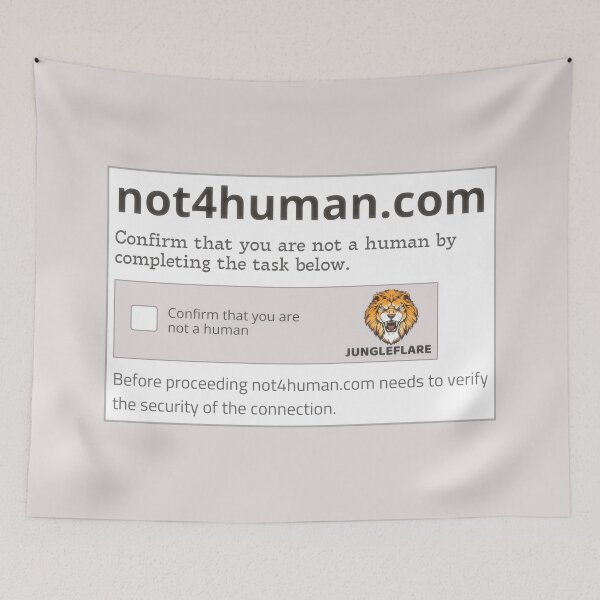 Item preview, CAPTCHA Test Protecting Animal Spaces from Human Access in Black White Gray designed and sold by SplashTastic.
