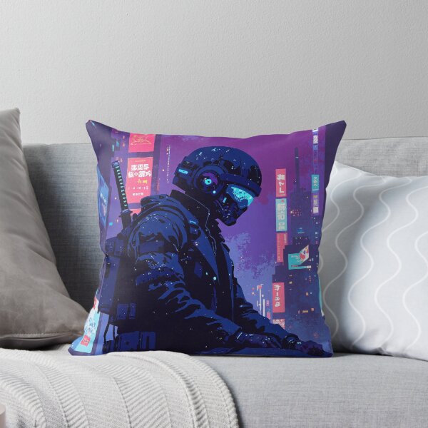 Item preview, Neon guardian the cyber vigilante designed and sold by MadeByHaresShop.