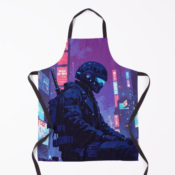 Item preview, Neon guardian the cyber vigilante designed and sold by MadeByHaresShop.