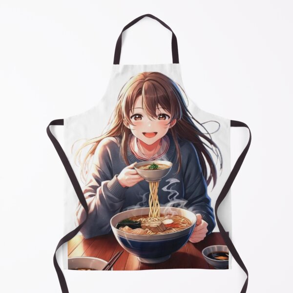 Item preview, Anime girl eating ramen designed and sold by ShopTwentyFour.