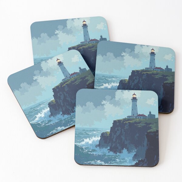 Item preview, Isolated guardian wracked lighthouse designed and sold by MadeByHaresShop.
