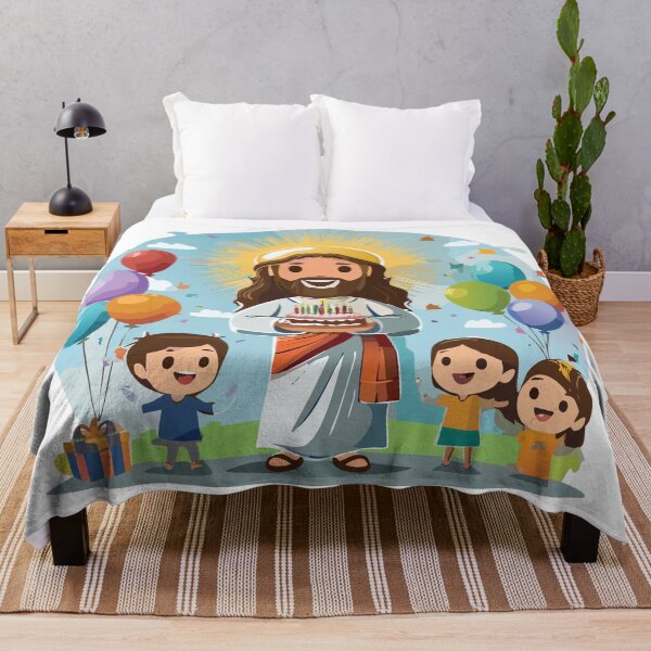 Item preview, Jesus Christ with children Illustration | Happy Birthday Jesus designed and sold by CrossCrafted.