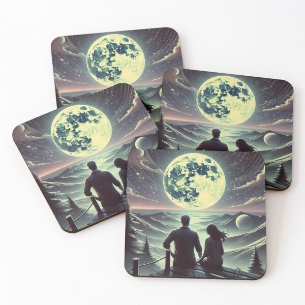 Item preview, Full Moon Romance: A Celestial Love Under the Night Sky designed and sold by choder61.