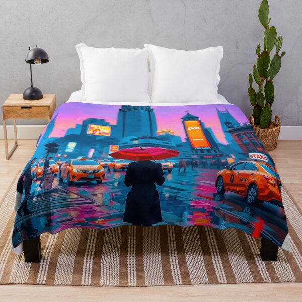 Item preview, Crimson Umbrella in Dusk's Symphony designed and sold by PanoramaPrints.