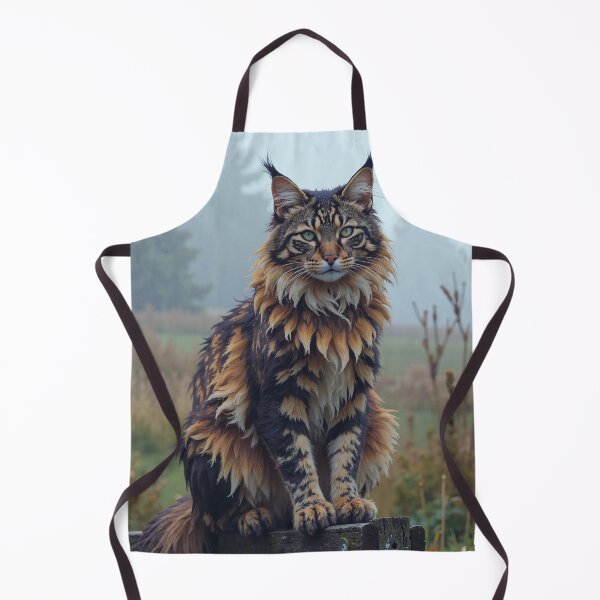 Item preview, Whispers amongst the mist the watchful maine coon designed and sold by ShroomForge.