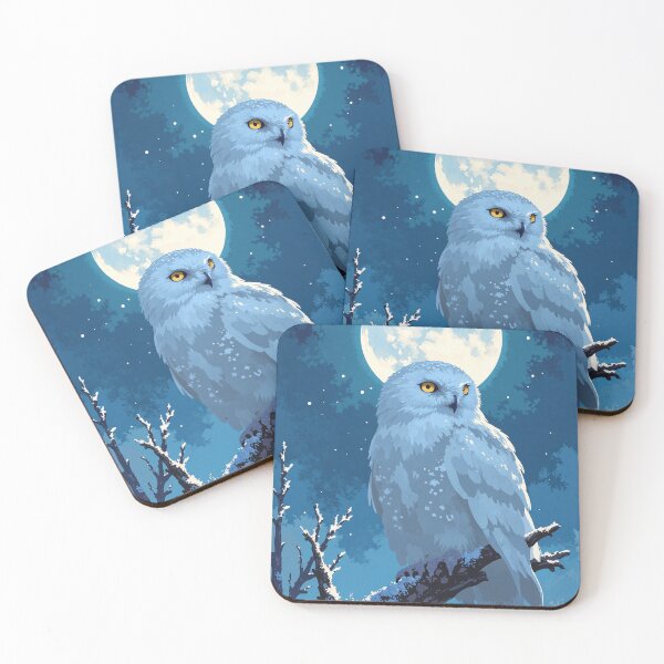 Item preview, Moonlit majesty a snowy owls wisdom designed and sold by ShroomForge.
