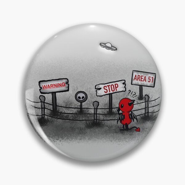 Item preview, cute devil visit area 51 designed and sold by Pezi-Creation.