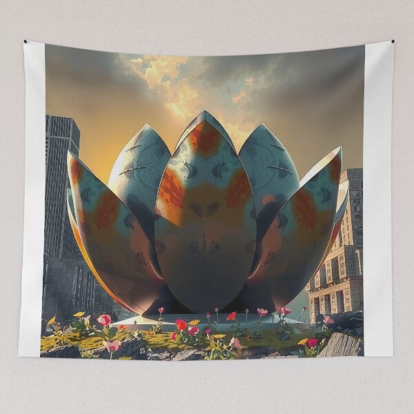 Item preview, Crimson Bloom Transcends Cityscape designed and sold by PanoramaPrints.