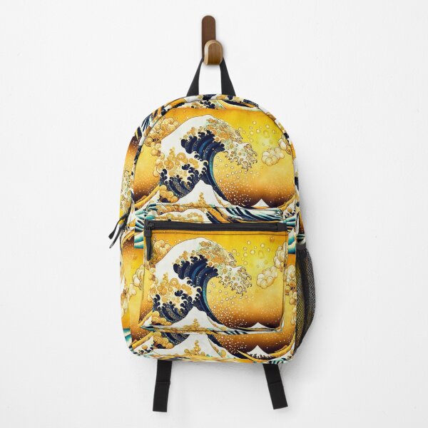 Item preview, The Great Wave off Kanagawa infused with gold. Mashup of Klimt and Hokusai designed and sold by CristalleLisa.