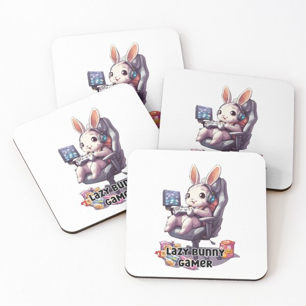 Item preview, Lazy Bunny Gamer designed and sold by PrintsByFrank.