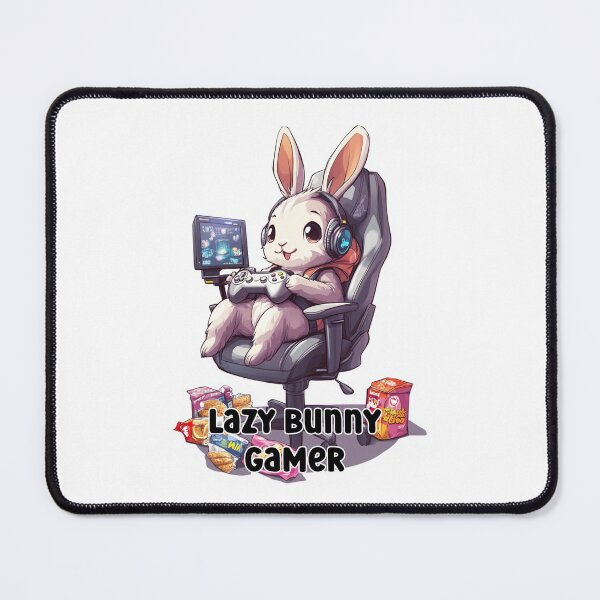 Item preview, Lazy Bunny Gamer designed and sold by PrintsByFrank.
