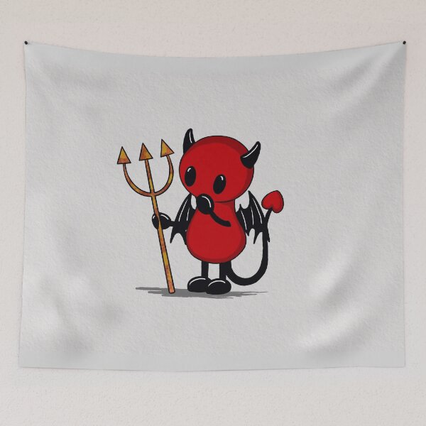 Item preview, cute little devil with devil staff designed and sold by Pezi-Creation.